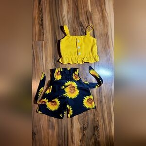 Size 80 Toddler Sunflower Outfit 12-18 month